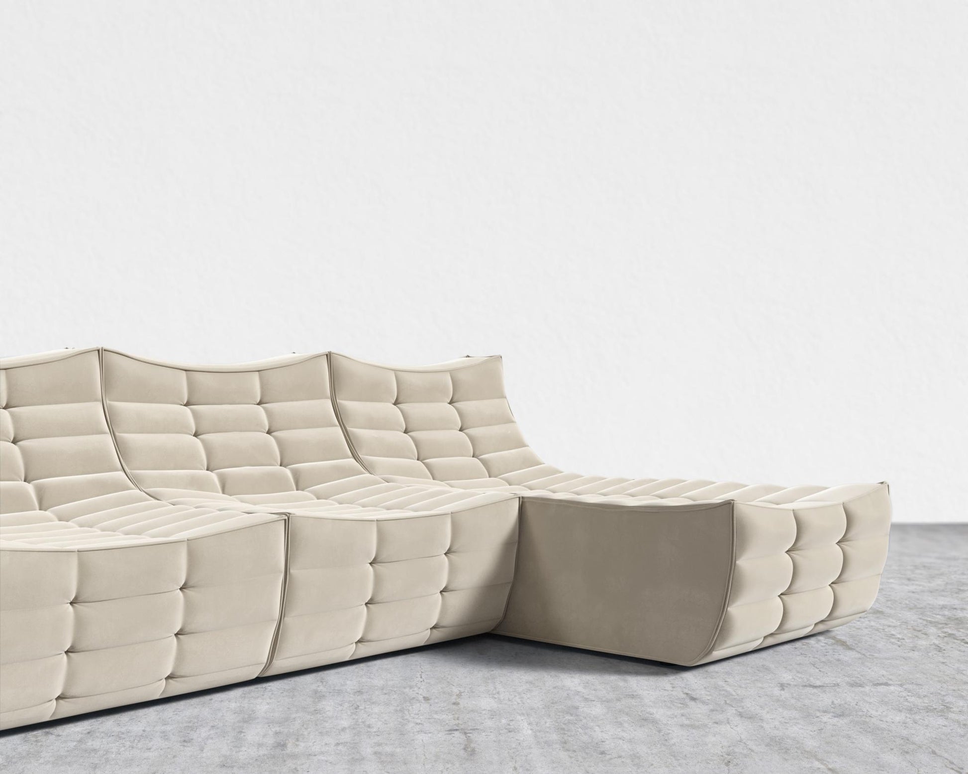 Tanner Sectional Sofa - Signature Plush Velvet - Warm Taupe