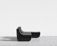 Tanner Modular Sectional - Plush Velvet - Black