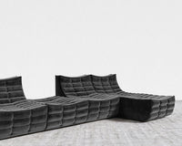 Tanner Modular Sectional - Plush Velvet - Black