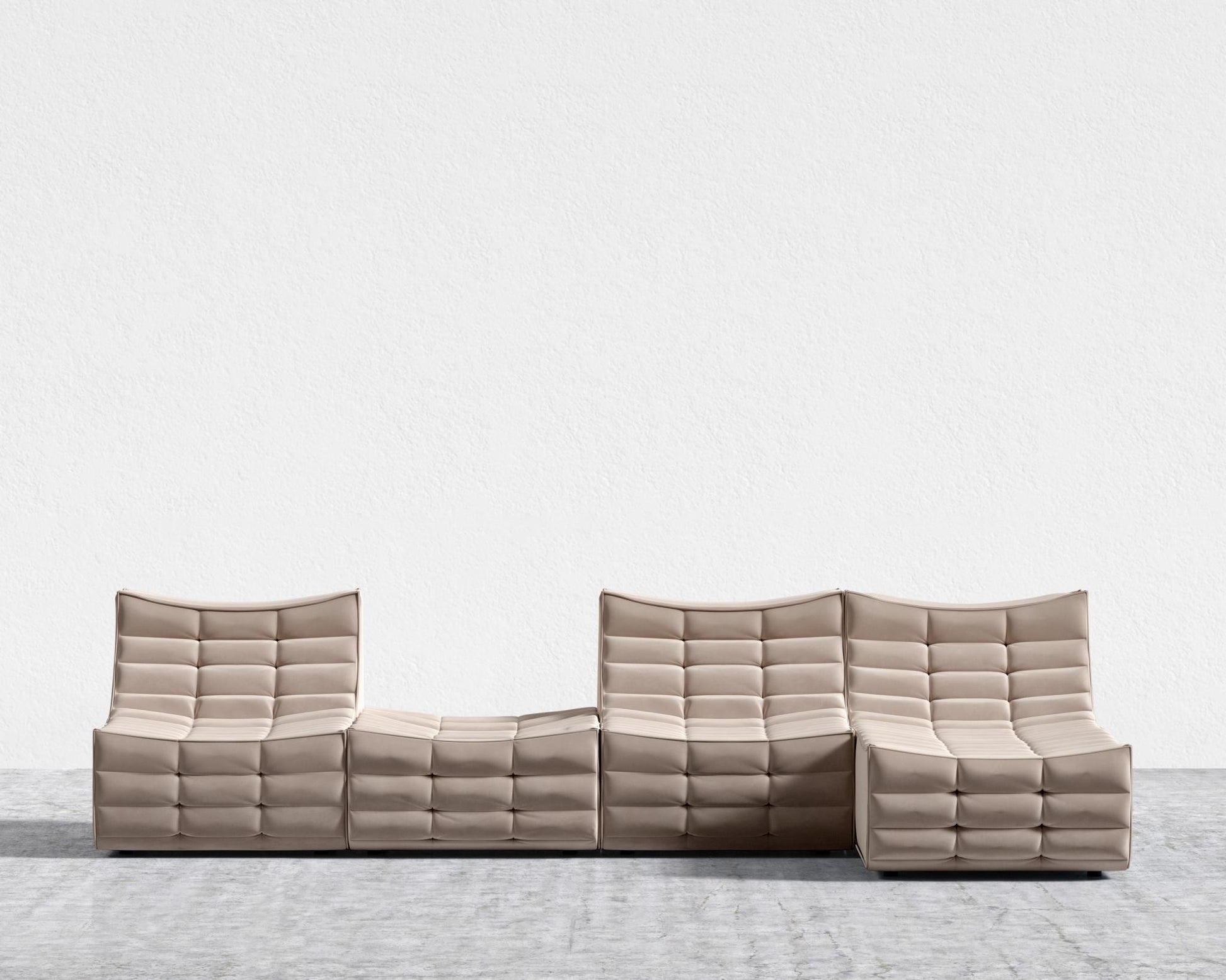 Tanner Modular Sectional - Plush Velvet - Blush