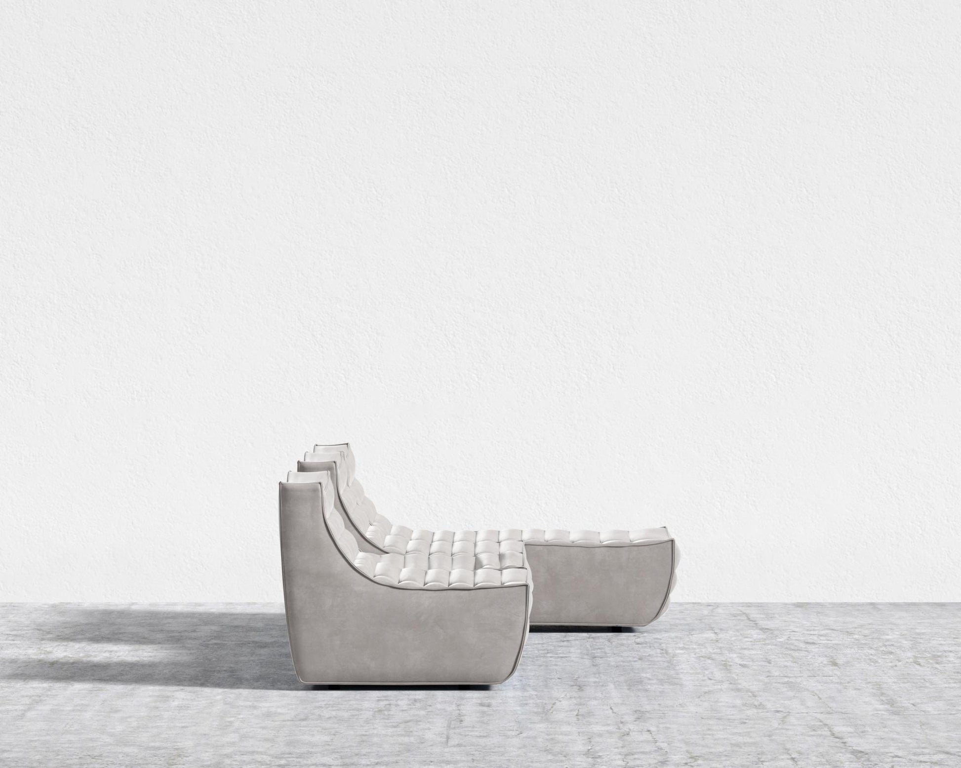 Tanner_Modular_Sectional_Venice_Vegan_Suede - Chiffon