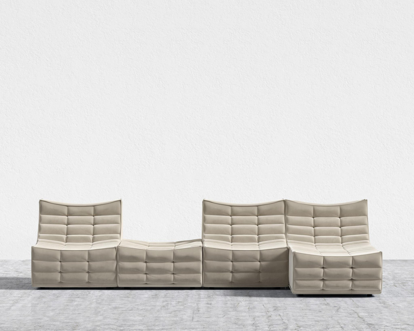 Tanner Modular Sectional - Signature Plush Velvet - Warm Taupe