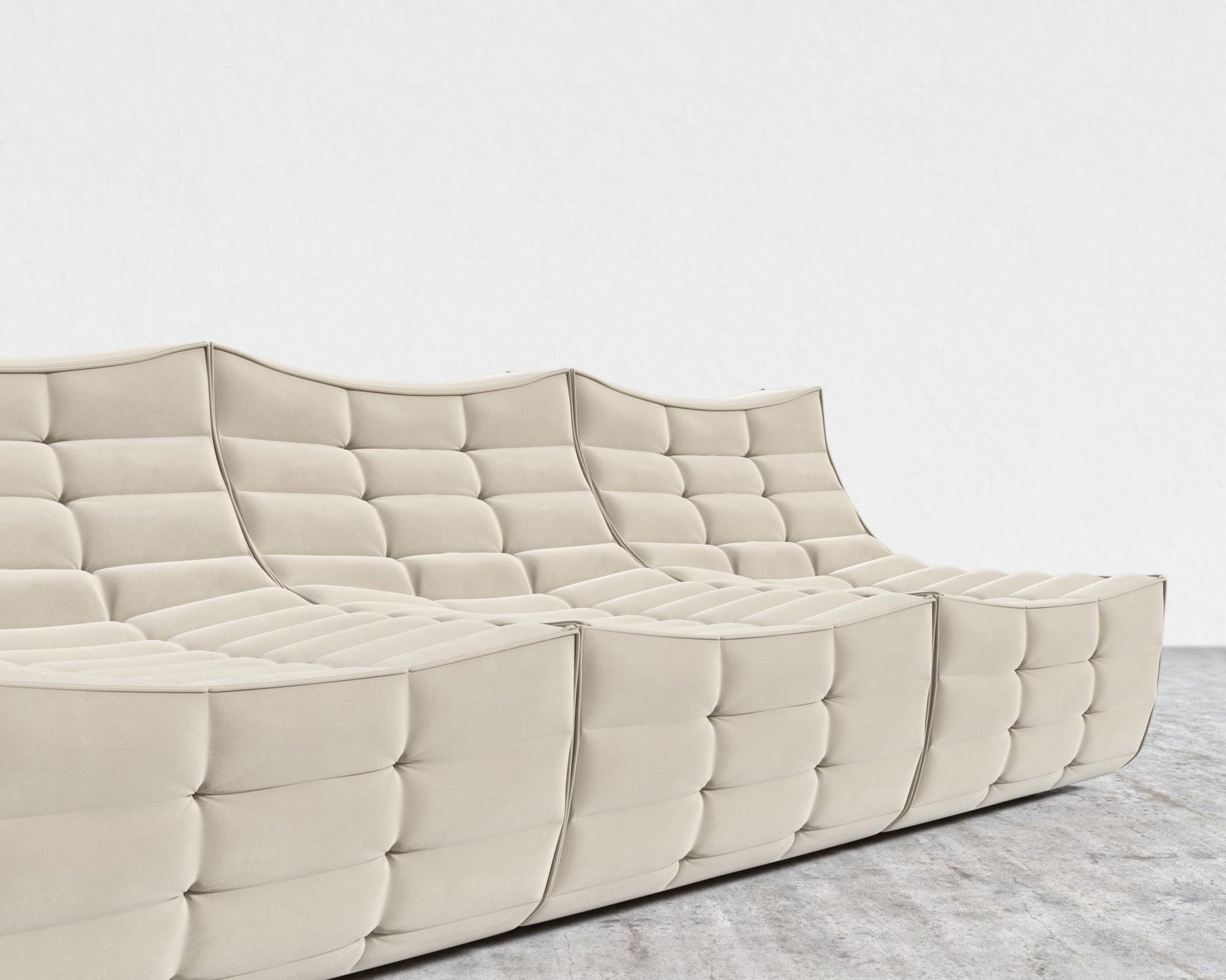 Tanner 3 Seater Sofa - Signature Plush Velvet - Warm Taupe