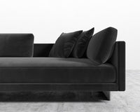 Dresden Left Arm Sofa - Plush Velvet - Black