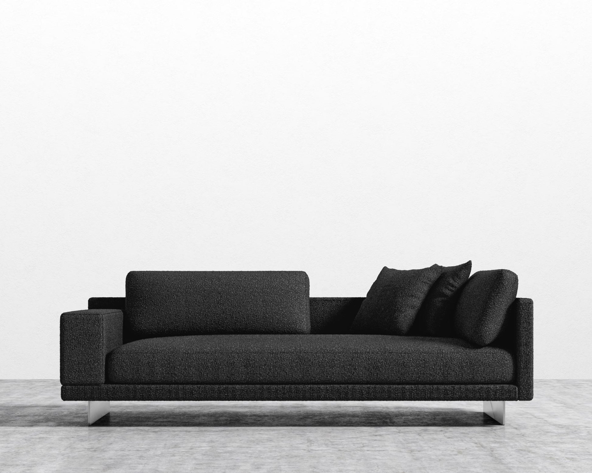 Dresden Left Arm Sofa - Chatou Boucle - Caviar
