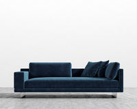 Dresden Left Arm Sofa - Plush Velvet - Cobalt