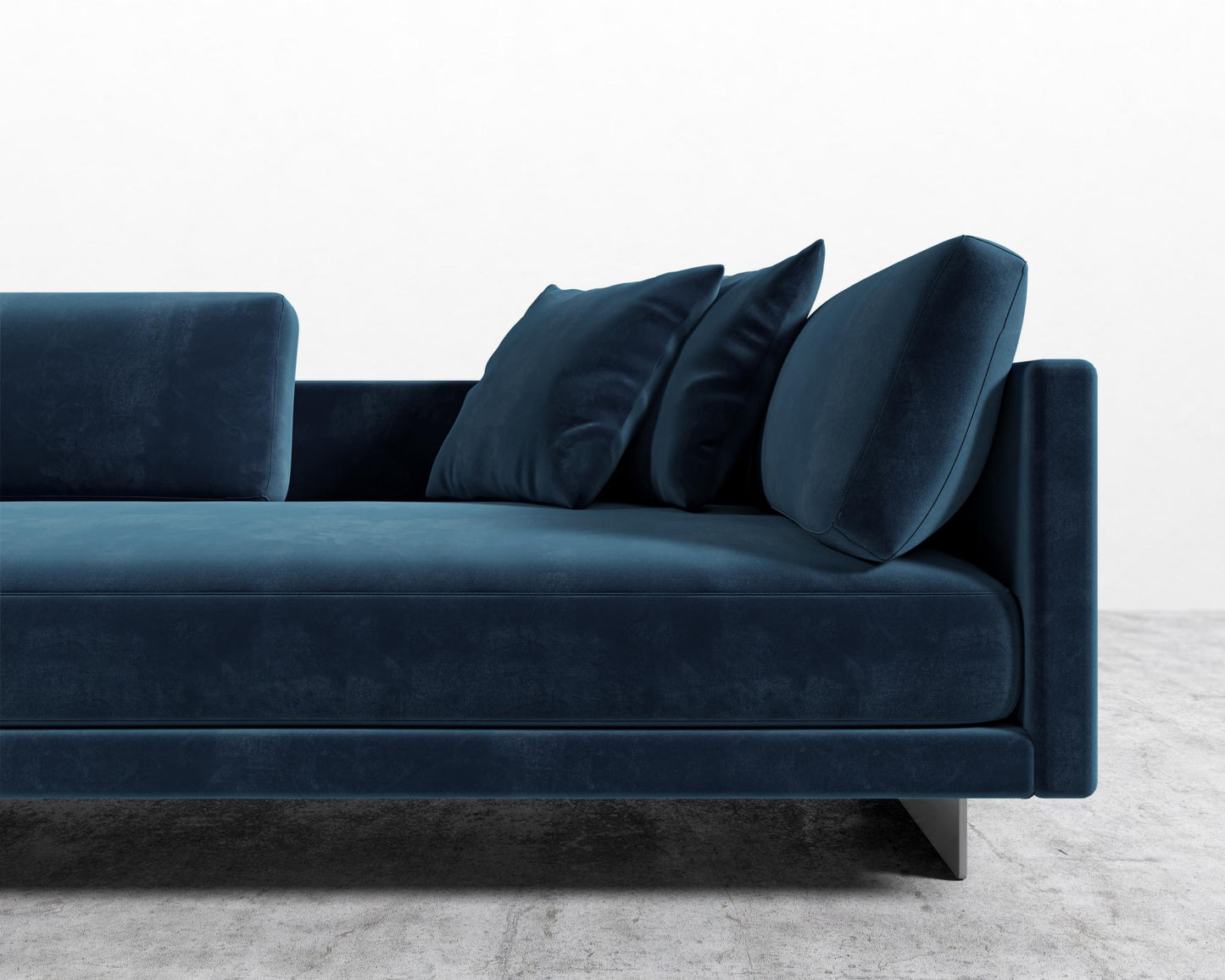 Dresden Left Arm Sofa - Plush Velvet - Cobalt