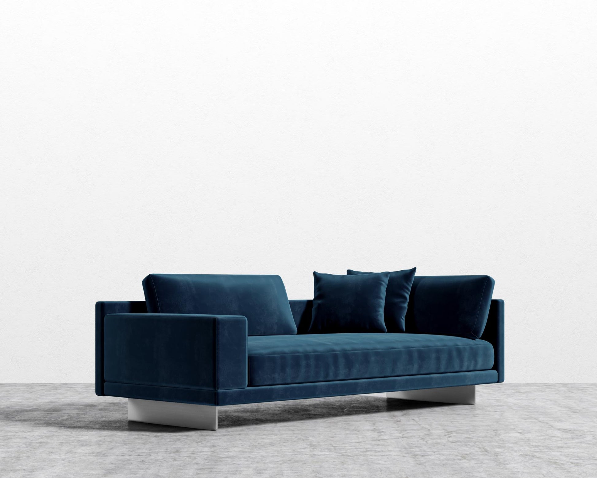 Dresden Left Arm Sofa - Plush Velvet - Cobalt