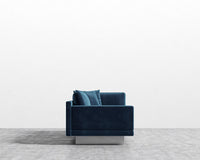 Dresden Left Arm Sofa - Plush Velvet - Cobalt
