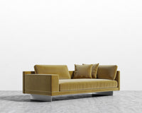 Dresden Left Arm Sofa - Plush Velvet - Golden Beryl