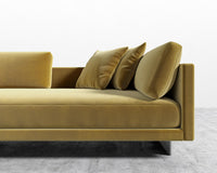 Dresden Left Arm Sofa - Plush Velvet - Golden Beryl