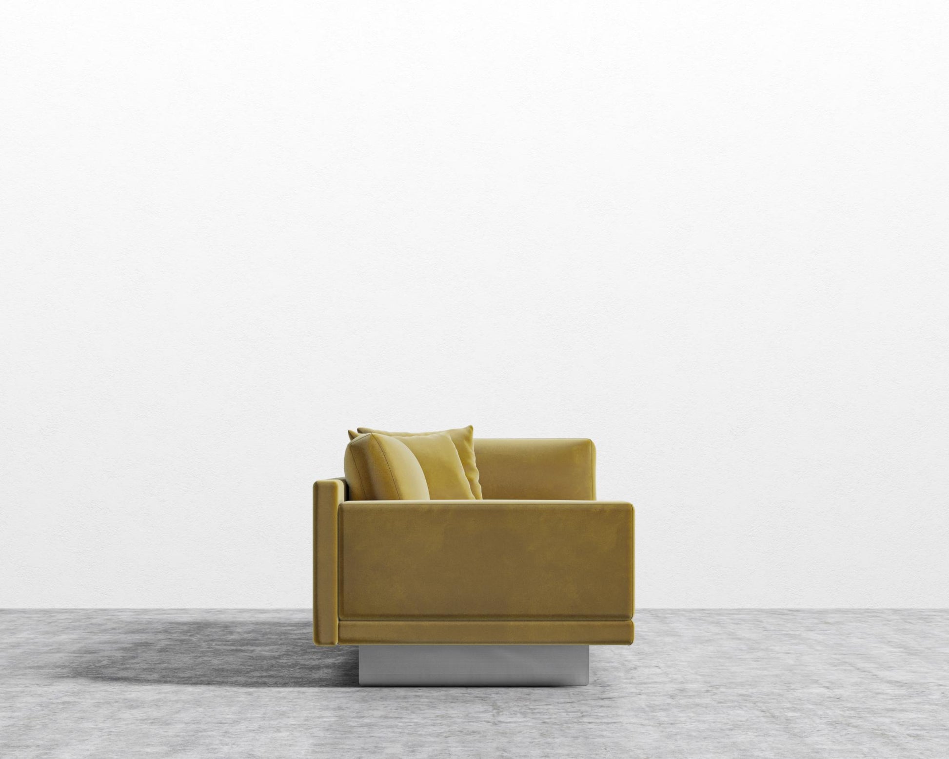 Dresden Left Arm Sofa - Plush Velvet - Golden Beryl