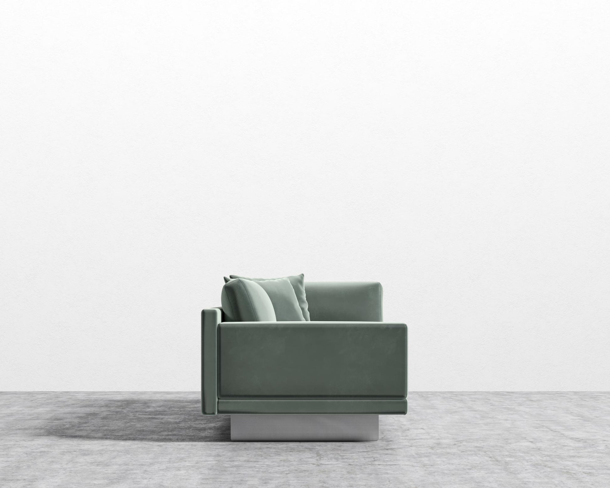 Dresden Left Arm Sofa - Plush Velvet - Moonstone