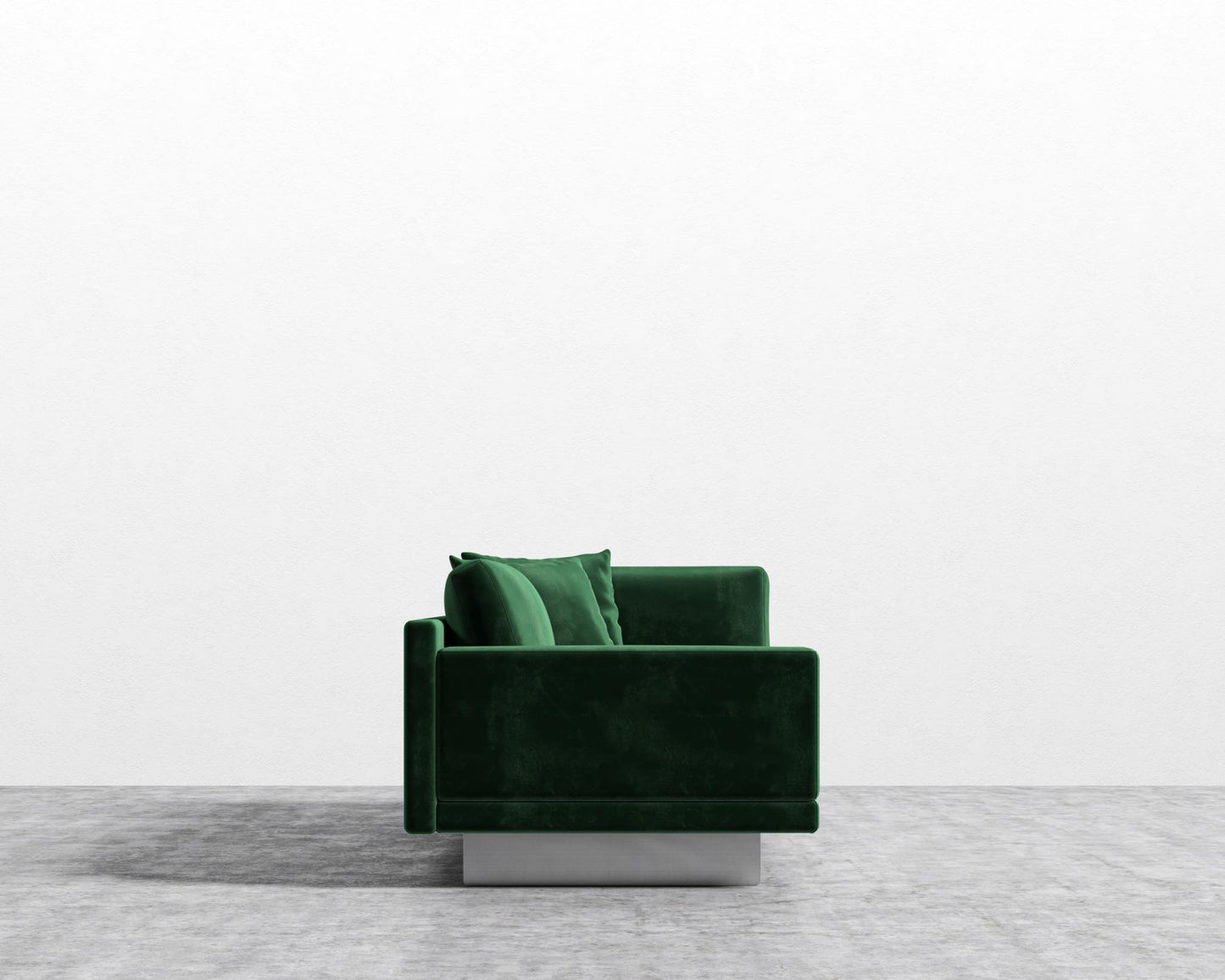 Dresden Left Arm Sofa - Plush Velvet - Moss