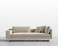 Dresden Left Arm Sofa - Plush Velvet - Warm Taupe