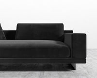 Dresden Right Arm Sofa - Plush Velvet - Black