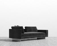 Dresden Right Arm Sofa - Plush Velvet - Black