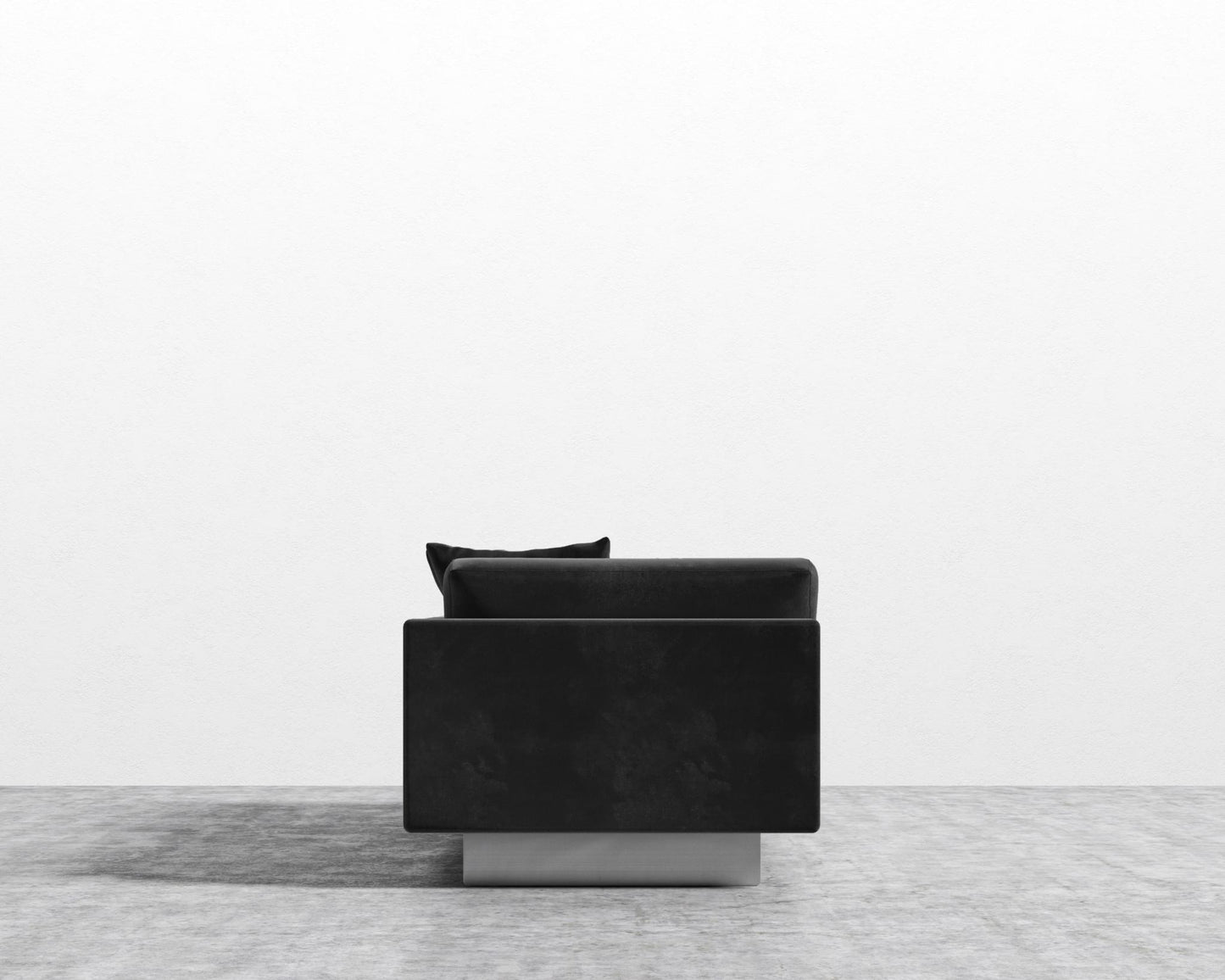 Dresden Right Arm Sofa - Plush Velvet - Black