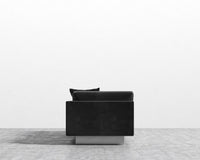 Dresden Right Arm Sofa - Plush Velvet - Black