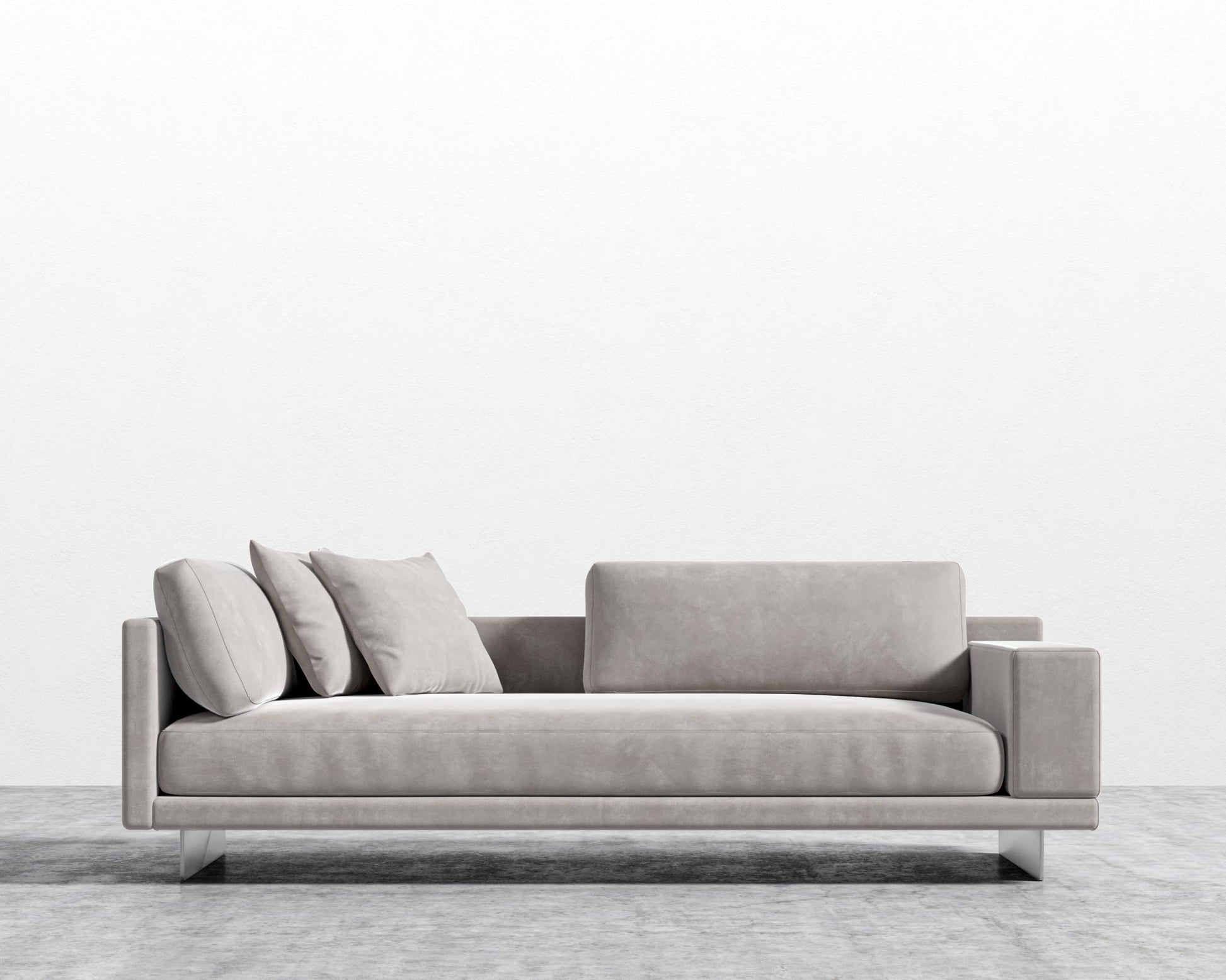 Dresden Right Arm Sofa - Venice Vegan Suede - Chiffon