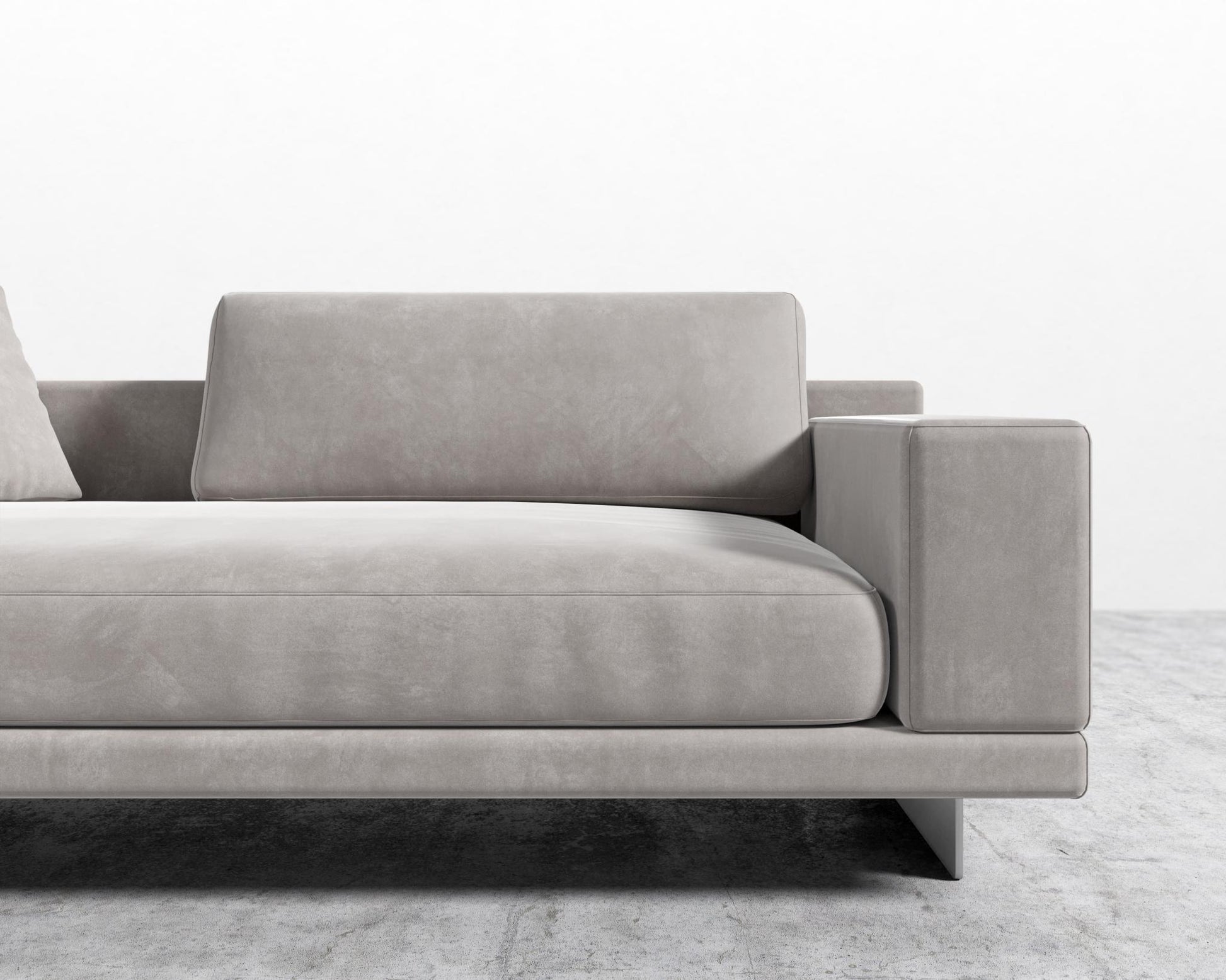 Dresden Right Arm Sofa - Venice Vegan Suede - Chiffon