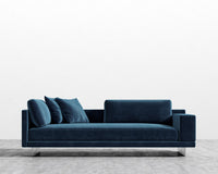 Dresden Right Arm Sofa - Plush Velvet - Cobalt