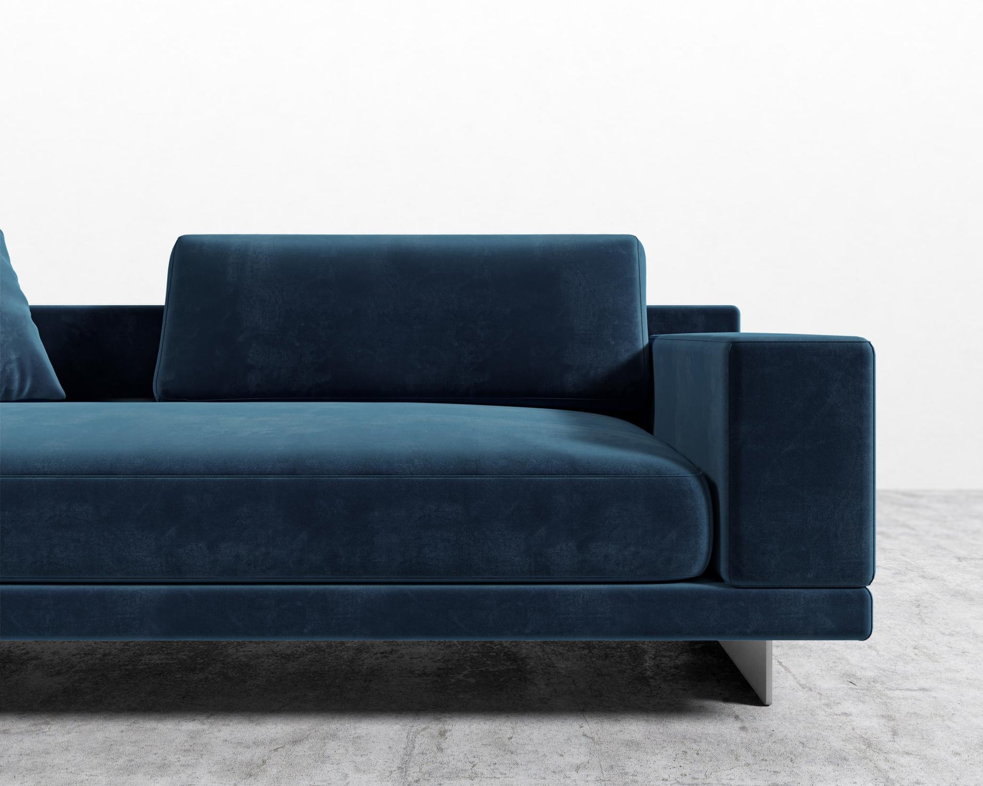 Dresden Right Arm Sofa - Plush Velvet - Cobalt