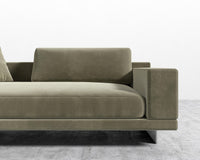 Dresden Right Arm Sofa - Plush Velvet - Olive Green