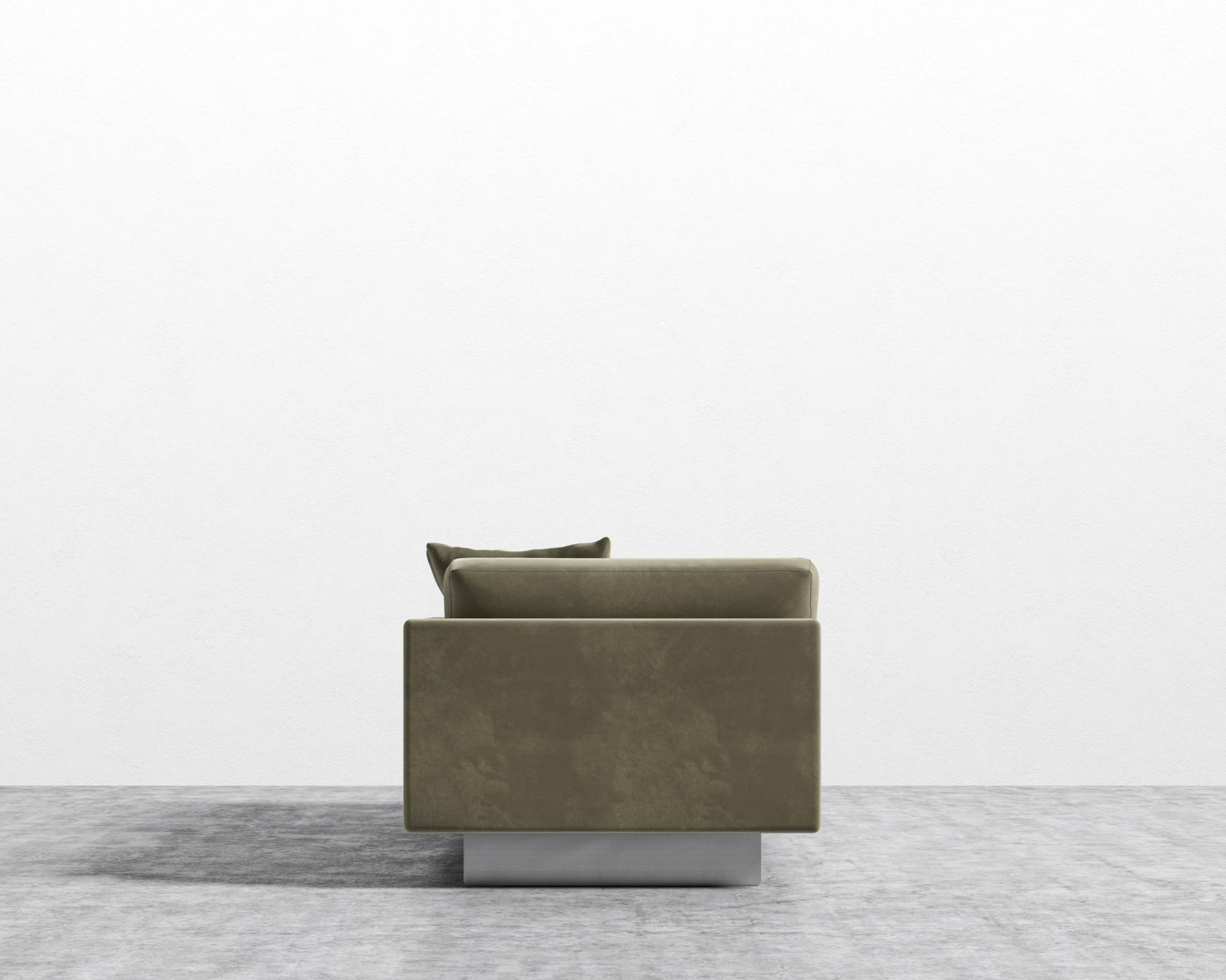 Dresden Right Arm Sofa - Plush Velvet - Olive Green