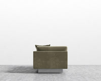 Dresden Right Arm Sofa - Plush Velvet - Olive Green