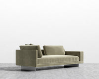 Dresden Right Arm Sofa - Plush Velvet - Olive Green