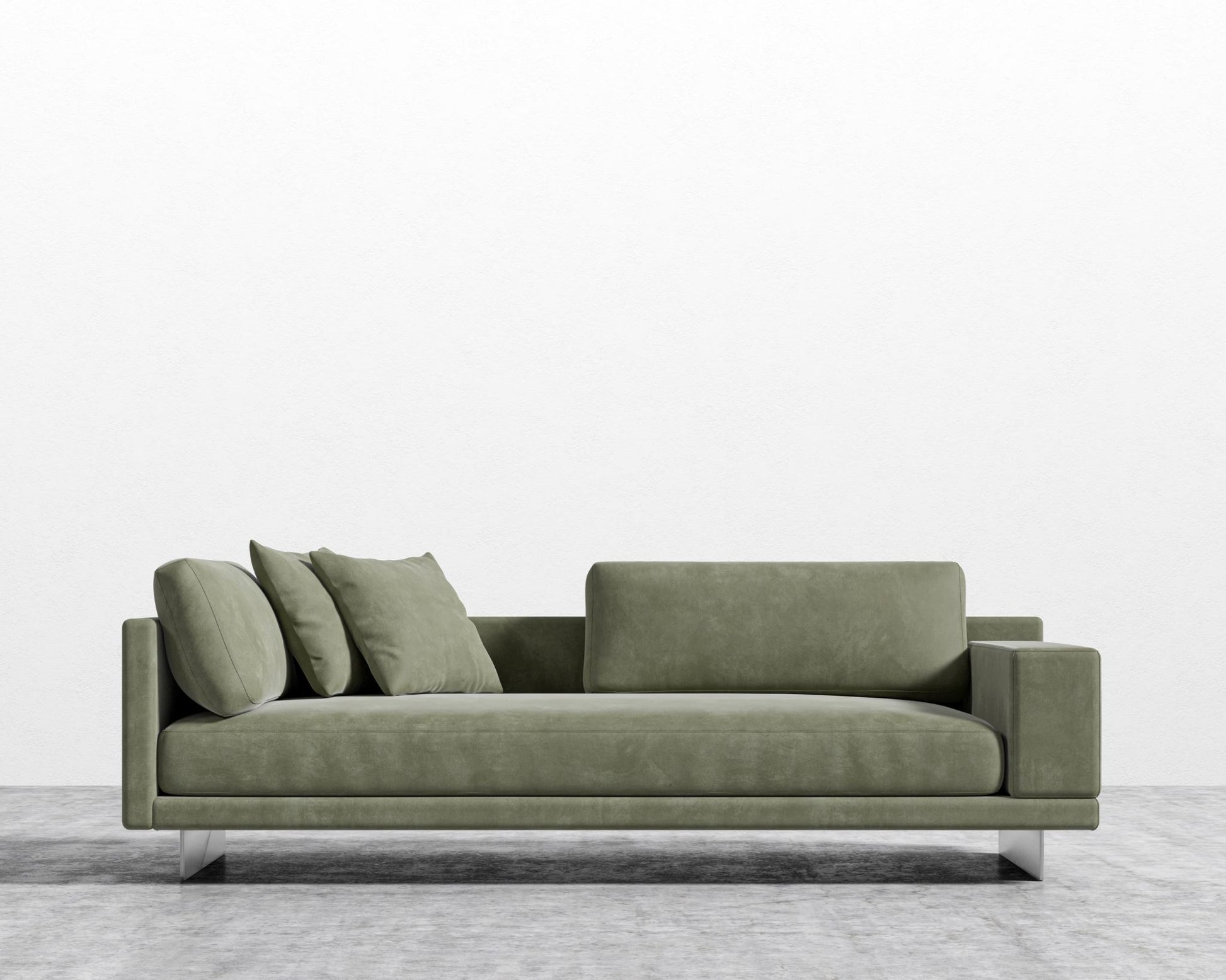 Dresden Right Arm Sofa - Venice Vegan Suede - Sage