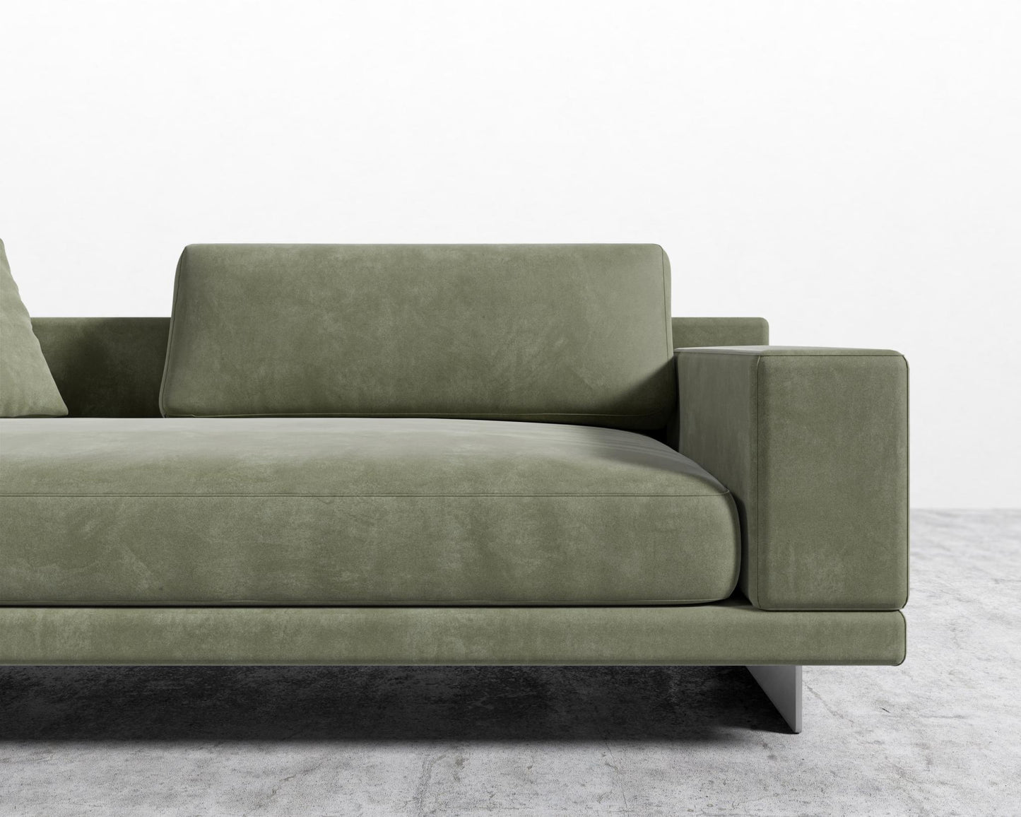 Dresden Right Arm Sofa - Venice Vegan Suede - Sage