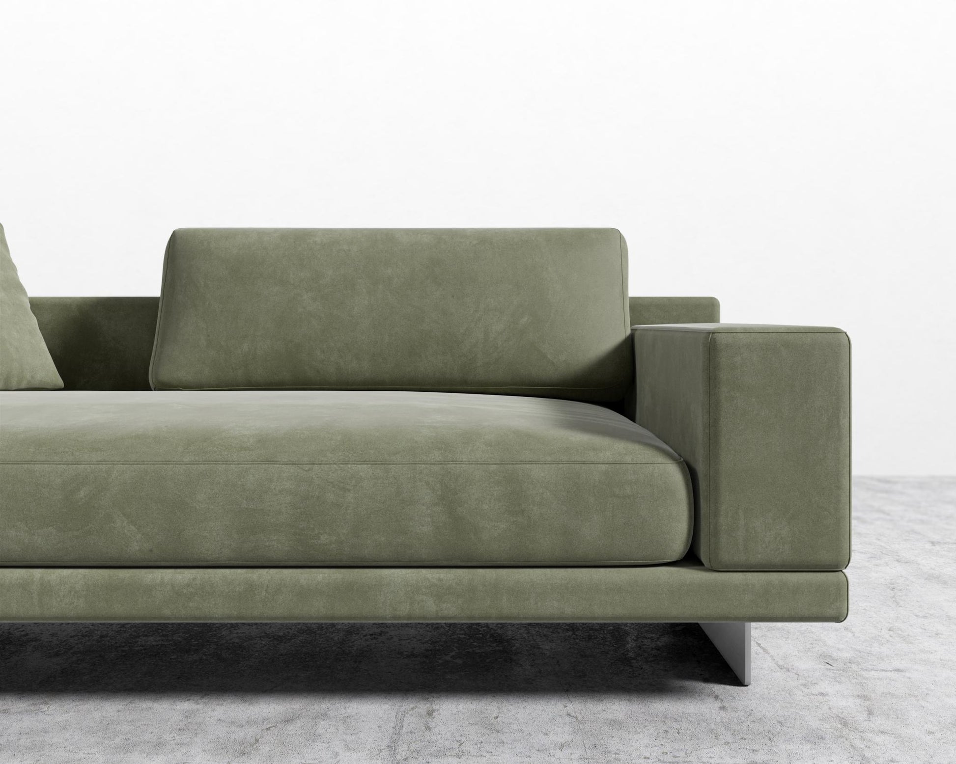 Dresden Right Arm Sofa - Venice Vegan Suede - Sage