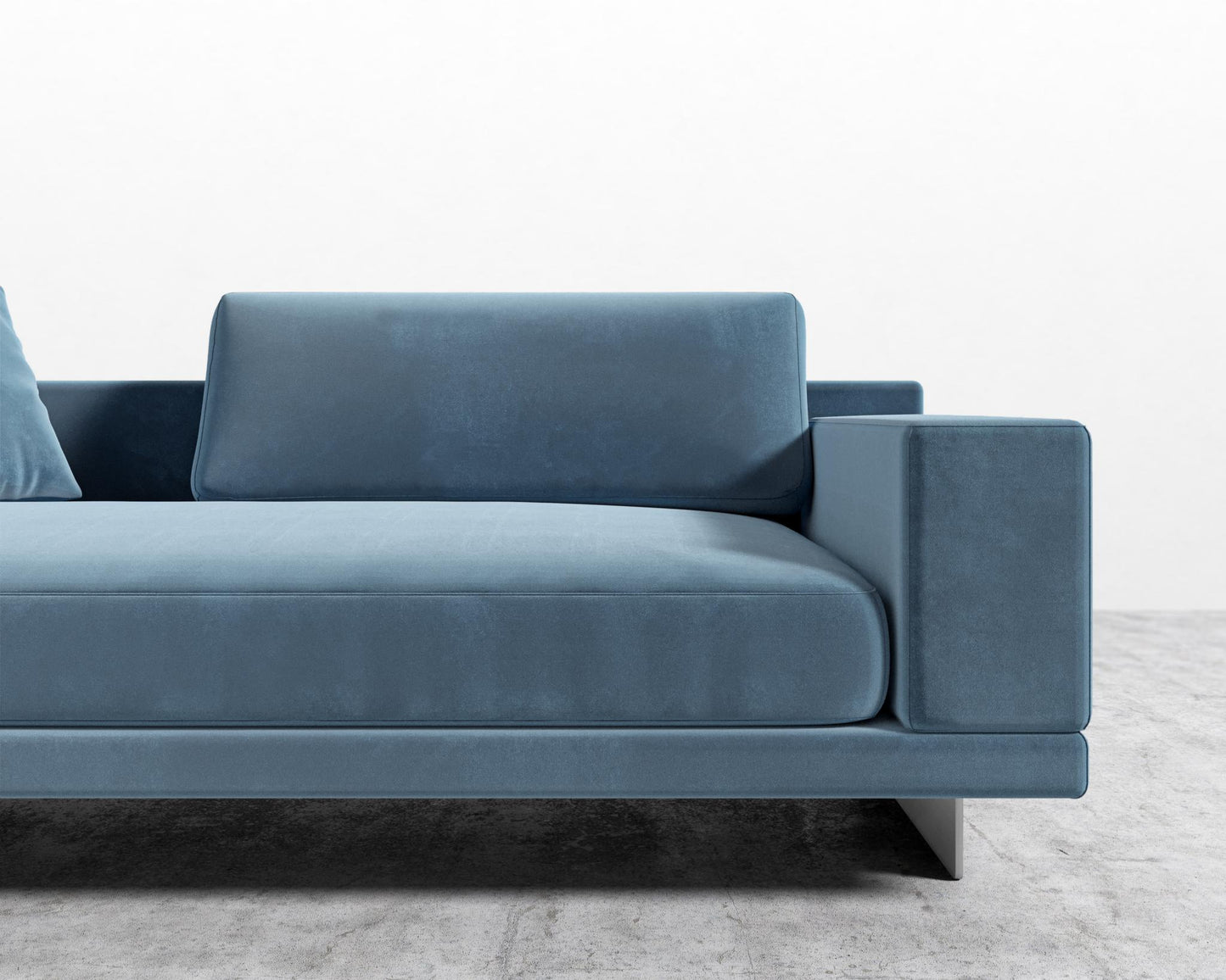 Dresden Right Arm Sofa - Plush Velvet - Solstice