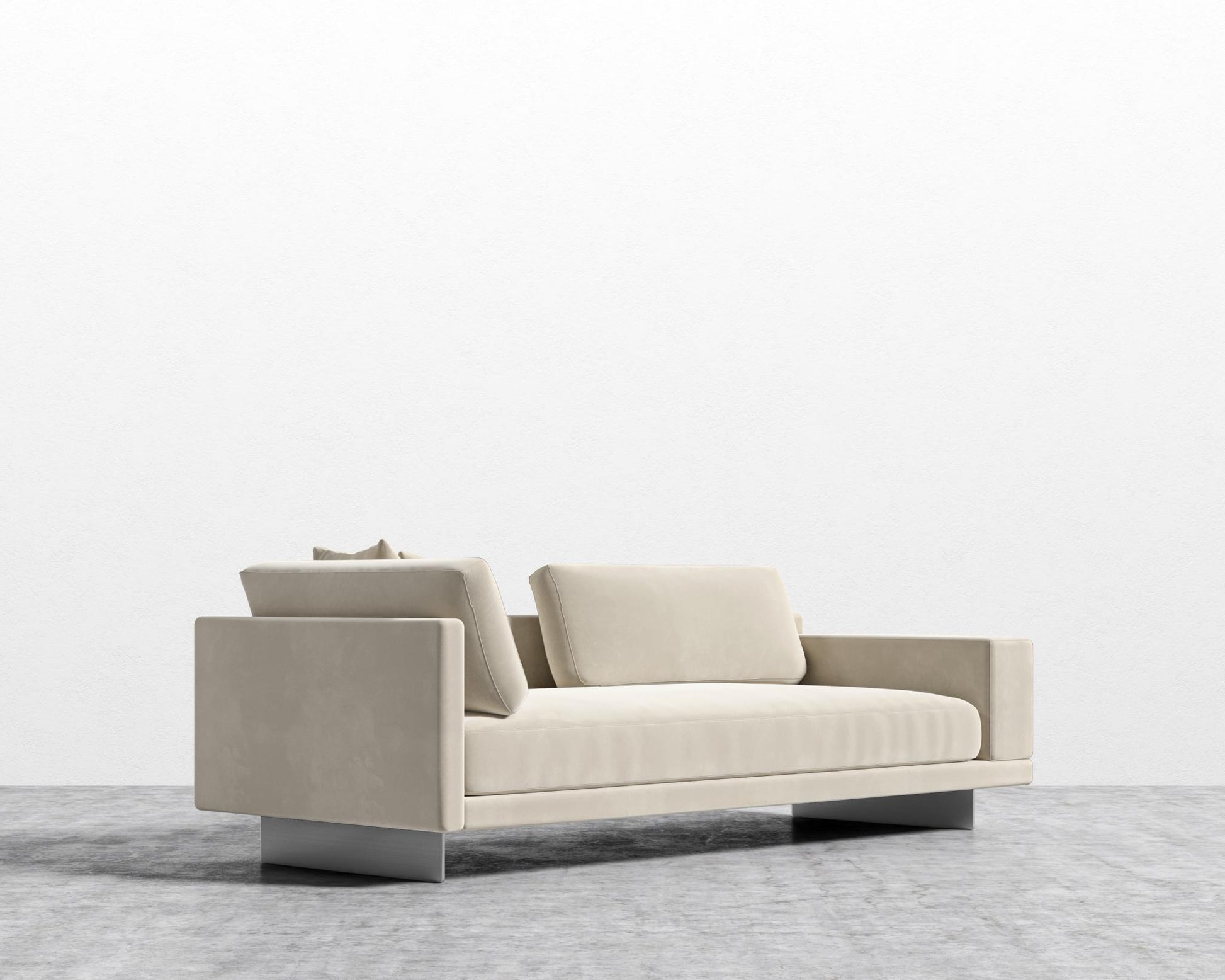 Dresden Right Arm Sofa - Plush Velvet - Warm Taupe