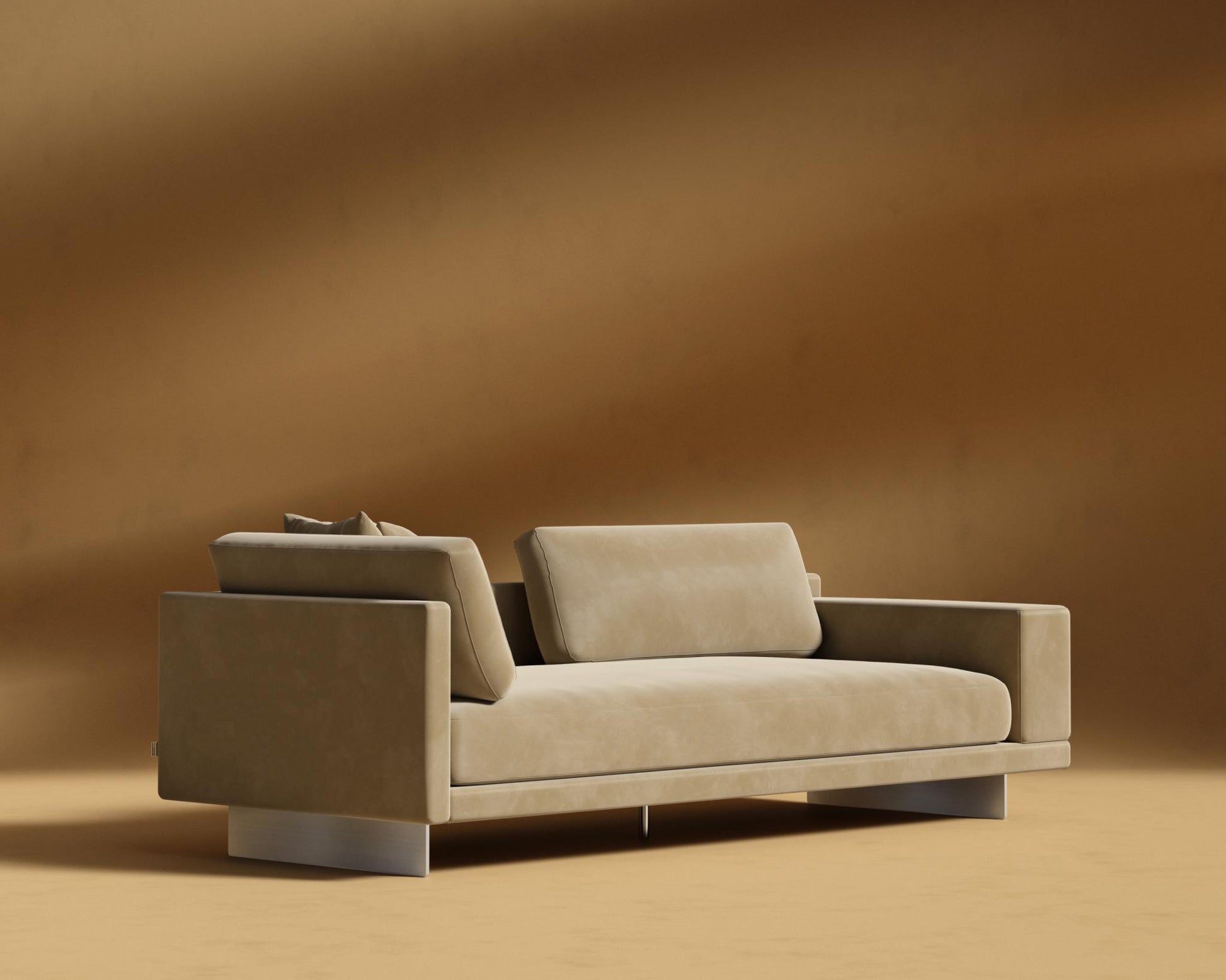 Dresden Right Arm Sofa - Plush Velvet - Dune