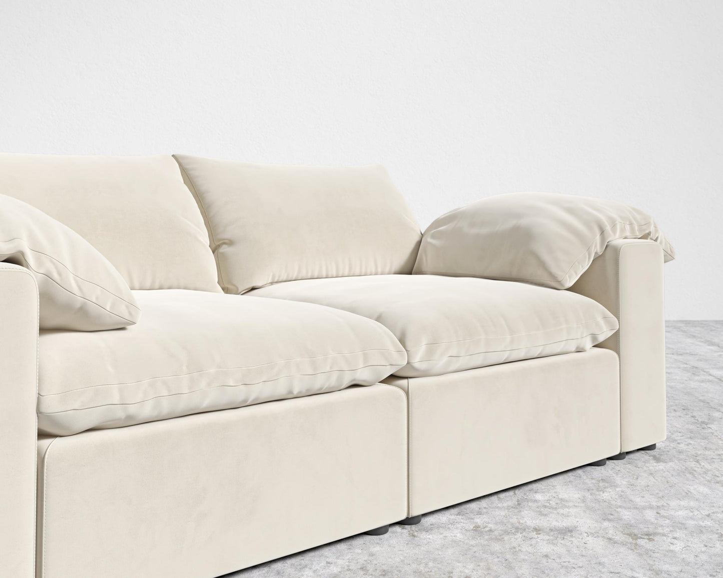 Nuvo_Sofa_Plush_Velvet - Cloud