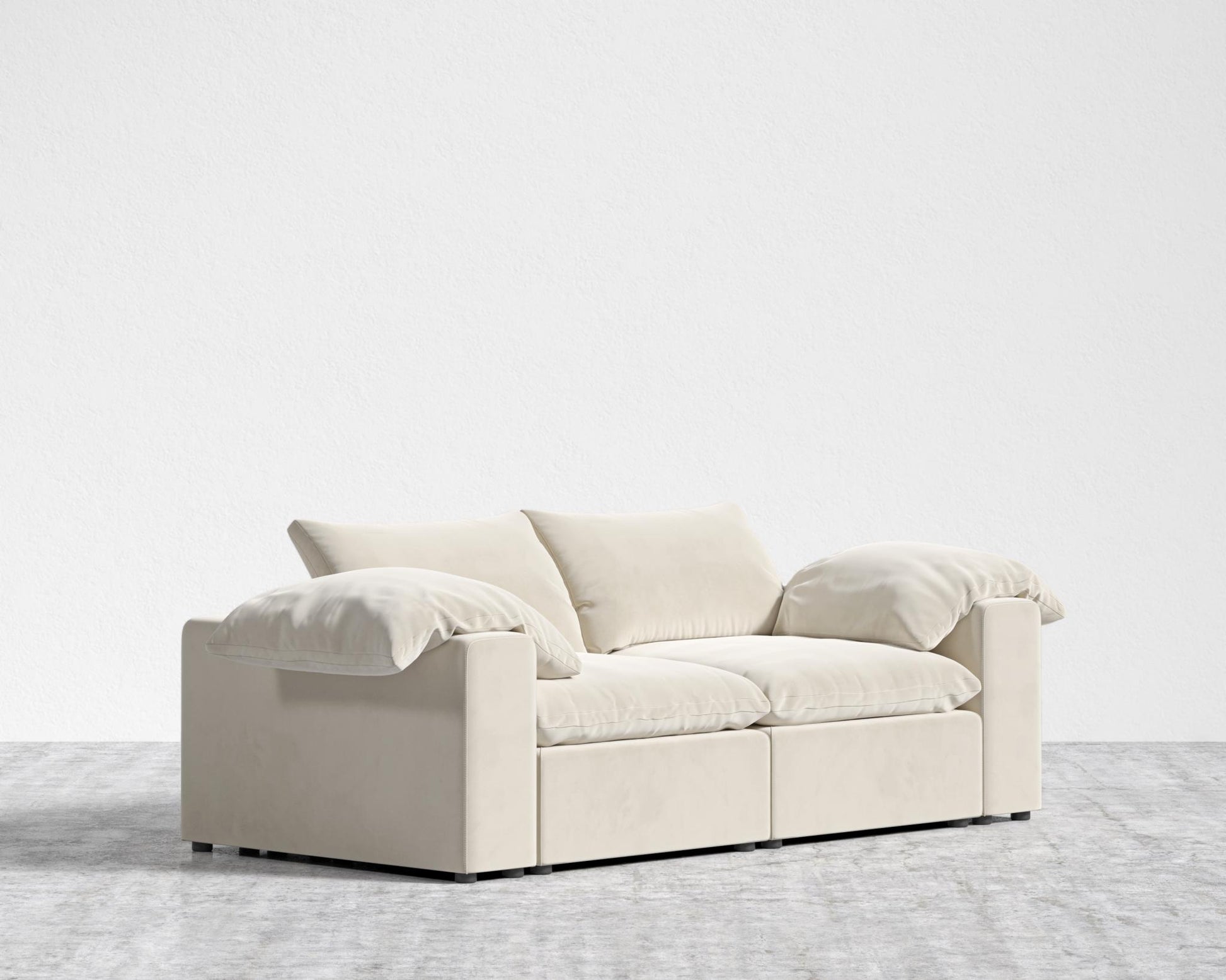 Nuvo_Sofa_Plush_Velvet - Cloud