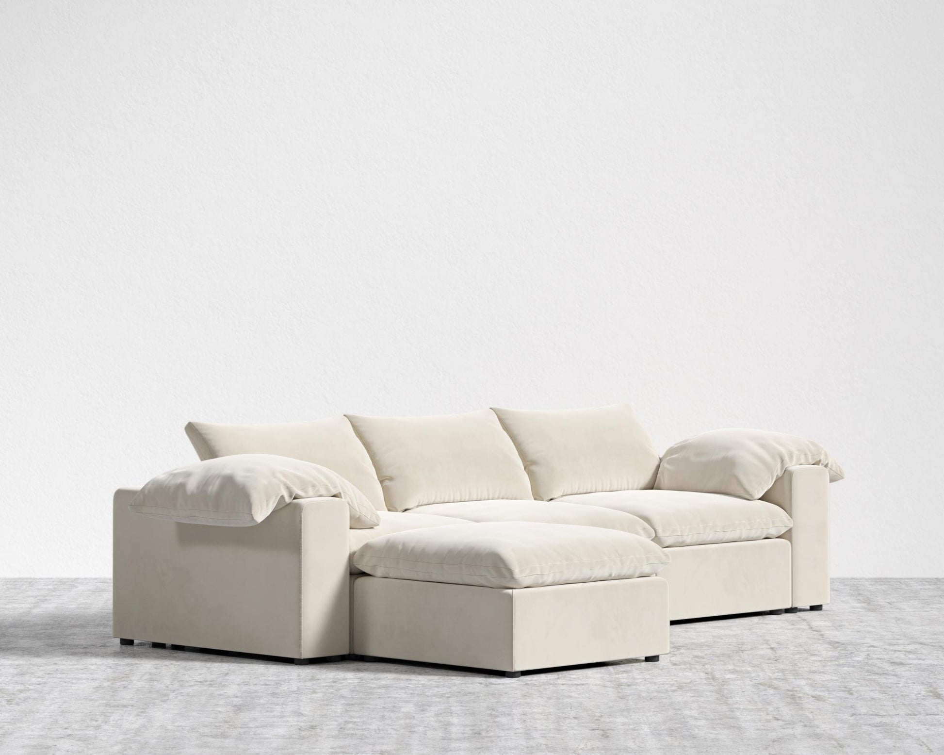 Nuvo_Sectional_Plush_Velvet - Cloud