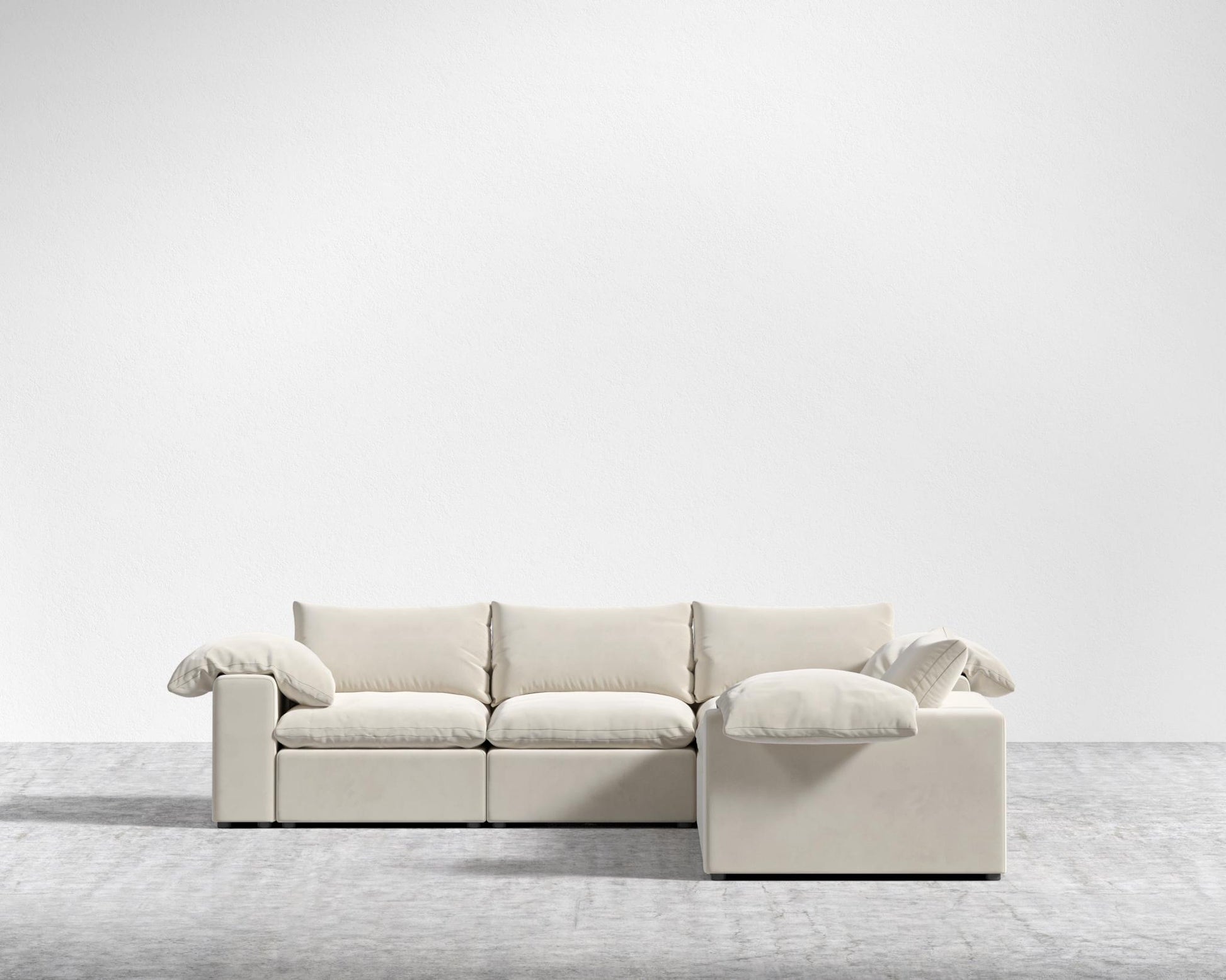 Nuvo_L-Sectional_Plush_Velvet - Cloud