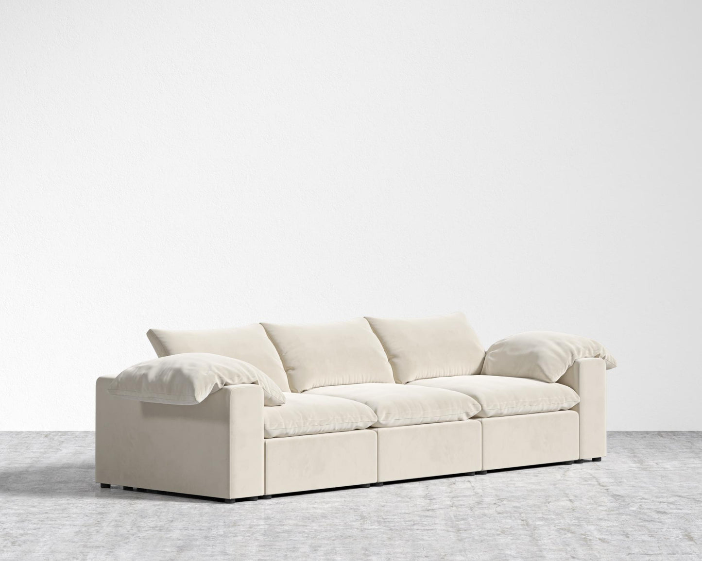 Nuvo_3-Seater_Plush_Velvet- Cloud