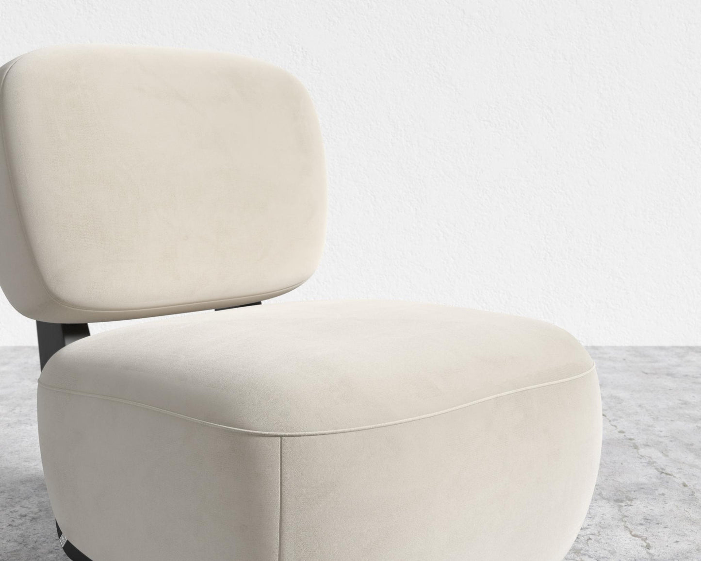 Toro_Lounge_Chair_Plush Velvet - Cloud