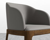 Aubrey Armchair - PU Leather - Monaco Slate - Walnut Stain