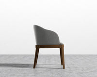 Aubrey Armchair - Venice Vegan Suede - Strato - Walnut Stain