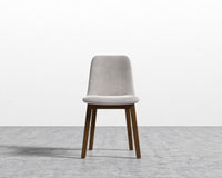 Aubrey Side Chair - Venice Vegan Suede - Chiffon - Walnut Stain