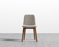 Aubrey Side Chair - Venice Vegan Suede - Latte - Walnut Stain