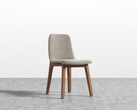 Aubrey Side Chair - Venice Vegan Suede - Latte - Walnut Stain