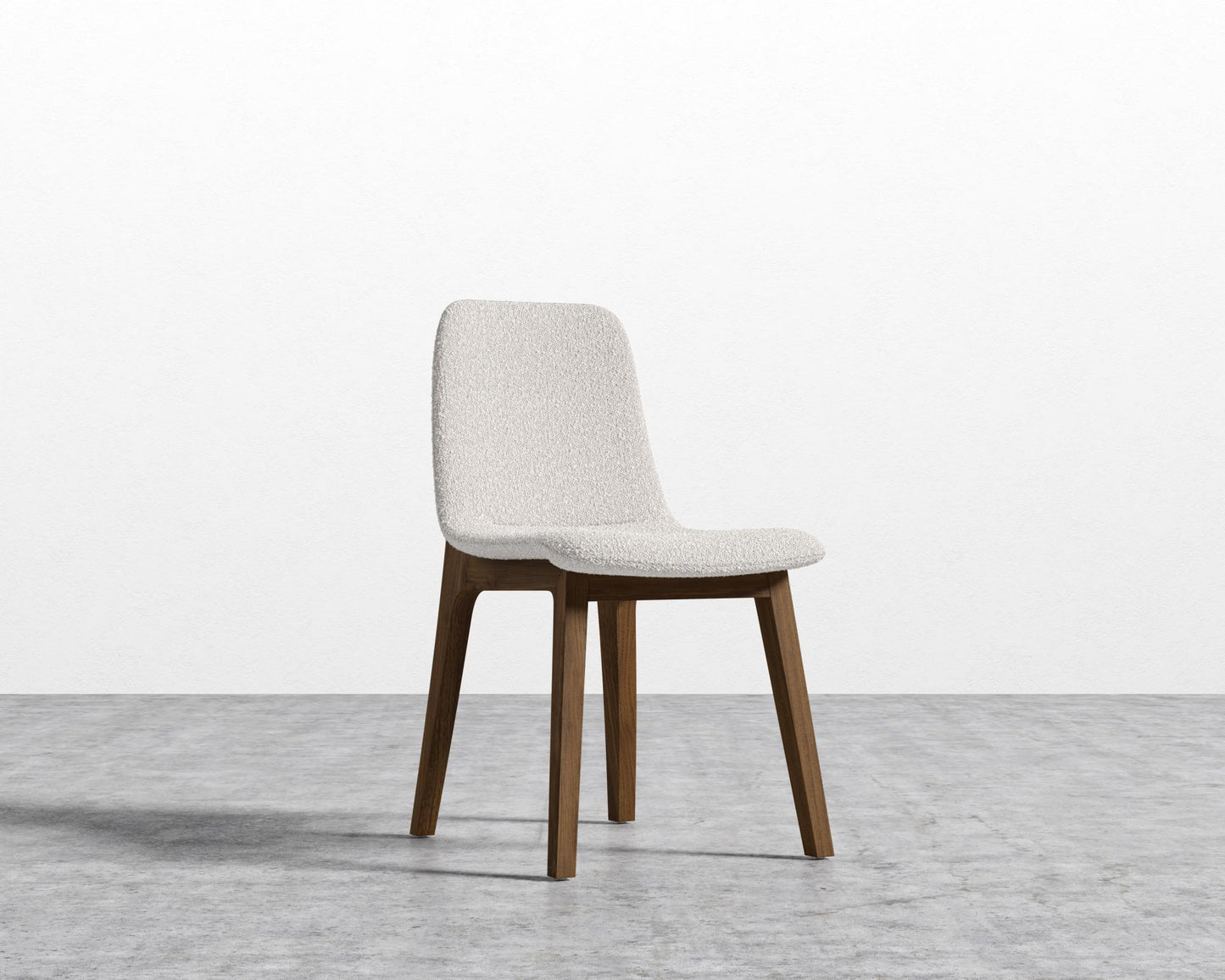 Aubrey Side Chair - Chatou Boucle - Pearl - Walnut Stain