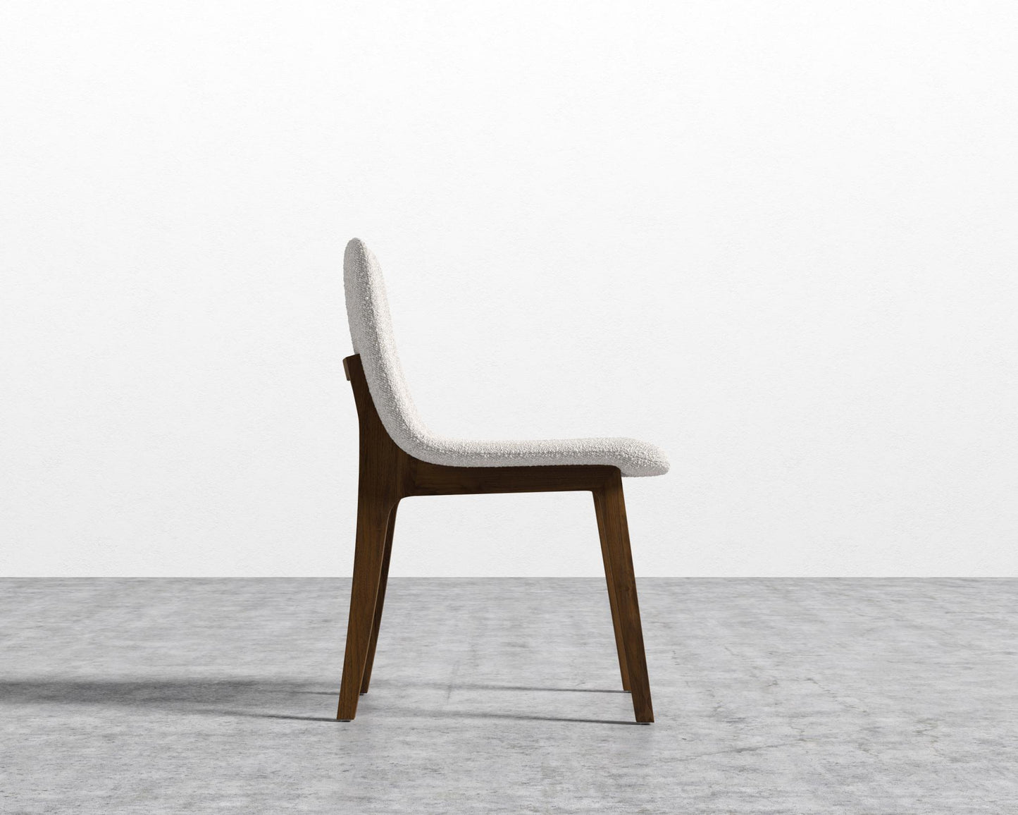 Aubrey Side Chair - Chatou Boucle - Pearl - Walnut Stain